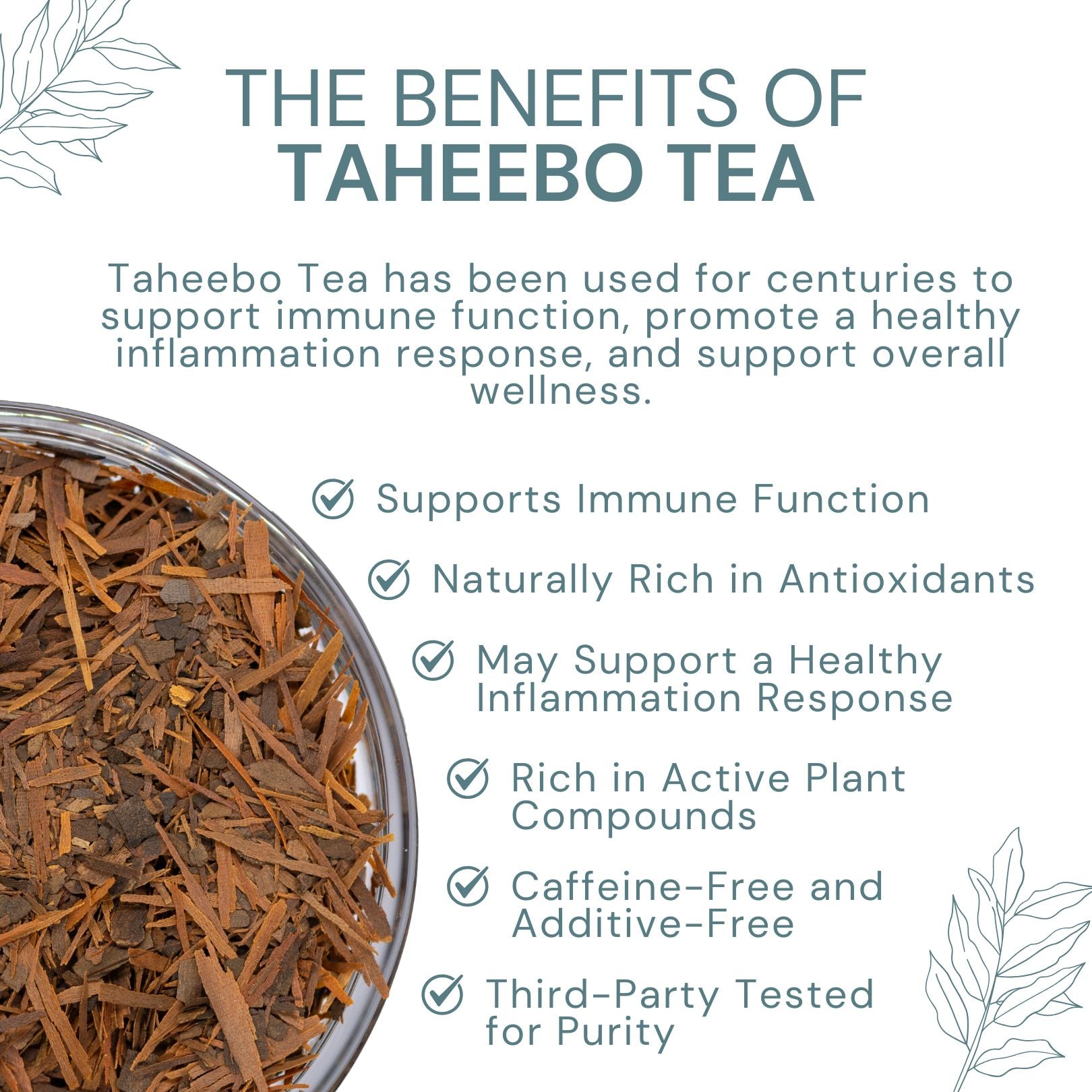 Taheebo Tea - Natural Pau D'Arco Inner Bark - 1 lb