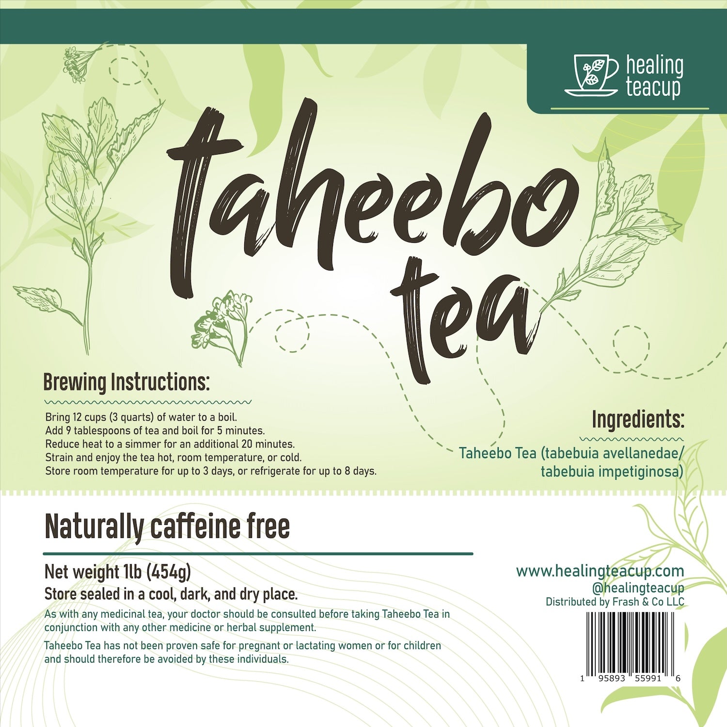 Taheebo Tea - Natural Pau D'Arco Inner Bark - 1 lb
